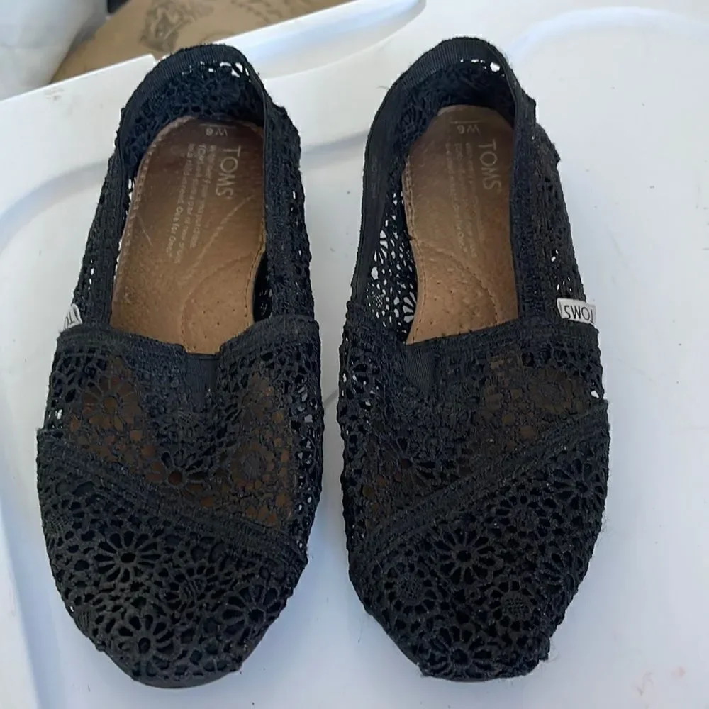 EUC! Toms Alpargata Moroccan Crochet - Size 6